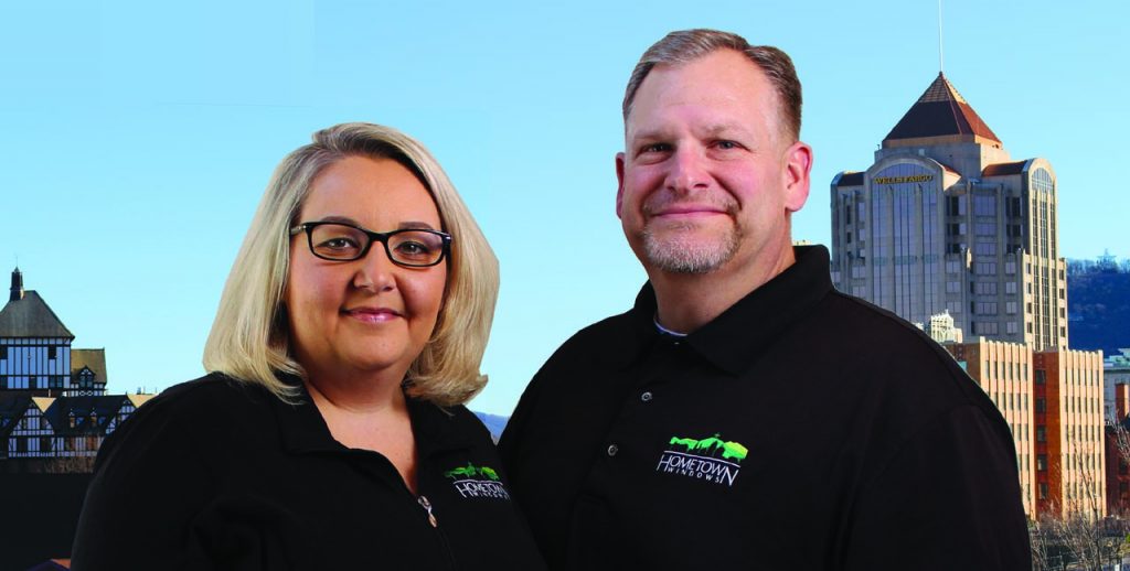 picture shows the owners of hometown windows Jimmy Pedigo and Lisa Pedigo